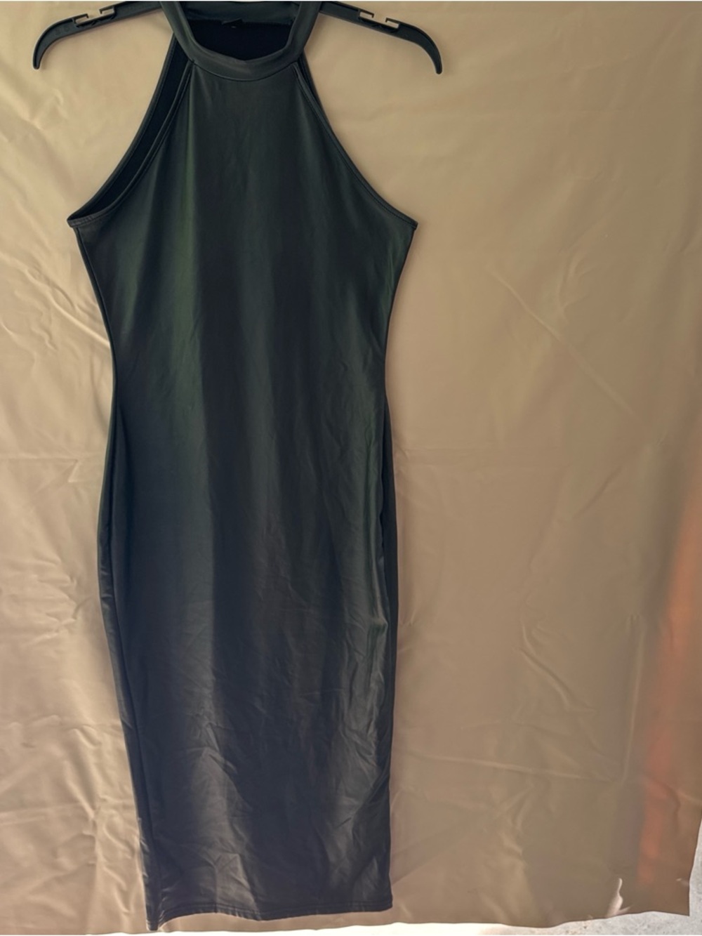 SHEIN Black Sleeveless Halter Midi Dress